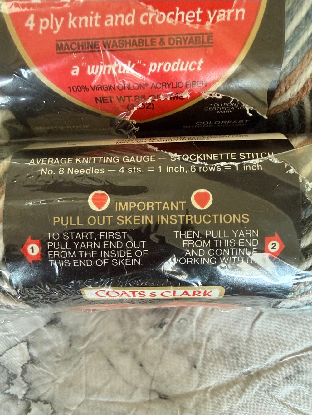 Red Heart Variegated 4-Ply Knit & Crochet Yarn - Lot of 6. #D188 “Sugar-N-Spice” - Picture 5 of 7